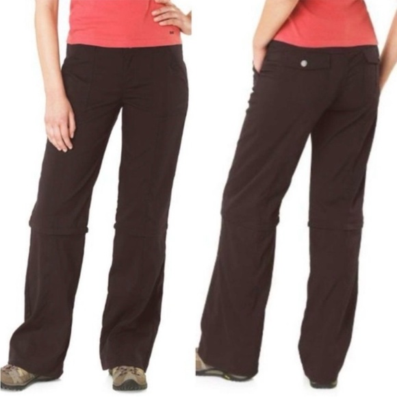 Prana Brown Monarch Convertible Hiking Pants Dark Brown Size 4 - Picture 2 of 16